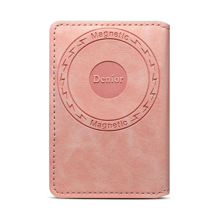Denior V08+1 กระเป๋าใส่บัตรแม่เหล็กลายหนังวีแกนย้อนยุค