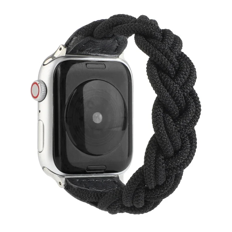 สายรัดข้อมือทอแบบยืดหยุ่นสำหรับ Apple Watch Series 6 & SE & 5 & 4 ขนาด 40 มม. / 3 & 2 & 1 ขนาด 38 มม., 160 มม.