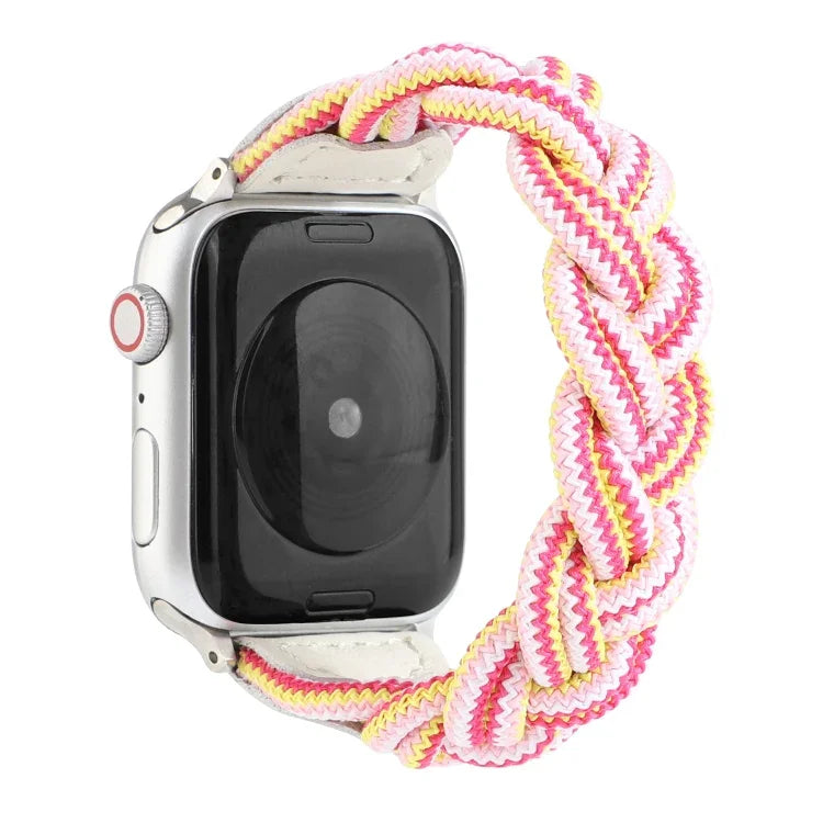 สายรัดข้อมือทอแบบยืดหยุ่นสำหรับ Apple Watch Series 6 & SE & 5 & 4 ขนาด 40 มม. / 3 & 2 & 1 ขนาด 38 มม., 160 มม.