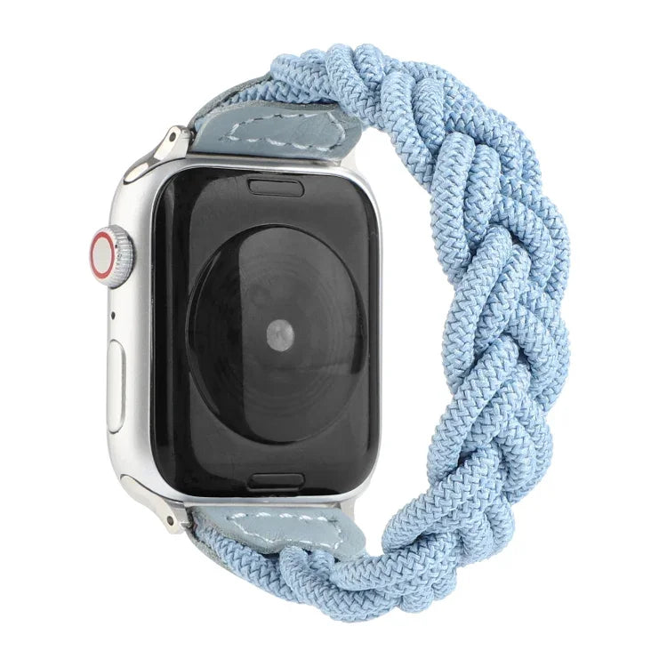 สายรัดข้อมือทอแบบยืดหยุ่นสำหรับ Apple Watch Series 6 & SE & 5 & 4 ขนาด 40 มม. / 3 & 2 & 1 ขนาด 38 มม., 160 มม.