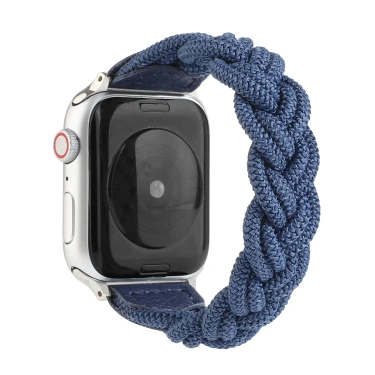 สายรัดข้อมือทอแบบยืดหยุ่นสำหรับ Apple Watch Series 6 & SE & 5 & 4 ขนาด 40 มม. / 3 & 2 & 1 ขนาด 38 มม., 160 มม.