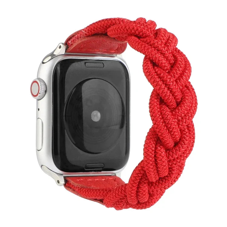 สายรัดข้อมือทอแบบยืดหยุ่นสำหรับ Apple Watch Series 6 & SE & 5 & 4 ขนาด 40 มม. / 3 & 2 & 1 ขนาด 38 มม., 160 มม.