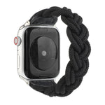 สายรัดข้อมือทอแบบยืดหยุ่นสำหรับ Apple Watch Series 6 & SE & 5 & 4 ขนาด 44 มม. / 3 & 2 & 1 ขนาด 42 มม., 160 มม.