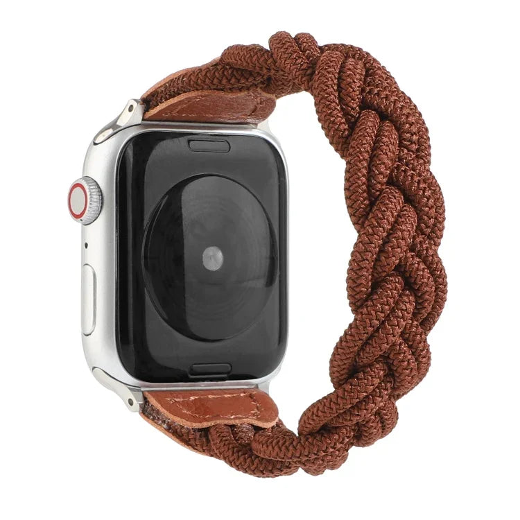 สายรัดข้อมือทอแบบยืดหยุ่นสำหรับ Apple Watch Series 6 & SE & 5 & 4 ขนาด 44 มม. / 3 & 2 & 1 ขนาด 42 มม., 160 มม.