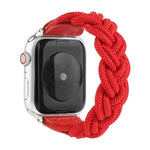 สายรัดข้อมือทอแบบยืดหยุ่นสำหรับ Apple Watch Series 6 & SE & 5 & 4 ขนาด 44 มม. / 3 & 2 & 1 ขนาด 42 มม., 160 มม.