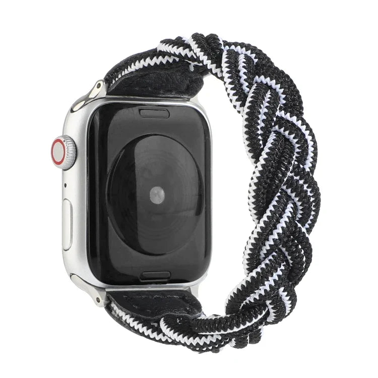 สายรัดข้อมือทอแบบยืดหยุ่นสำหรับ Apple Watch Series 6 & SE & 5 & 4 ขนาด 44 มม. / 3 & 2 & 1 ขนาด 42 มม., 160 มม.