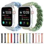 สายรัดข้อมือทอแบบยืดหยุ่นสำหรับ Apple Watch Series 6 & SE & 5 & 4 ขนาด 44 มม. / 3 & 2 & 1 ขนาด 42 มม., 160 มม.