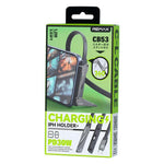 สายชาร์จข้อมูลถัก REMAX CB53 1.2 ม. PD30W Type-C ถึง 8 Pin พร้อมที่ยึดโทรศัพท์ ชาร์จเร็ว Type-C ถึง 8 Pin