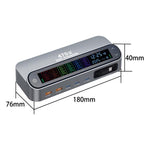 YMX-LCD470W ชาร์จมัลติฟังก์ชัน GaN 470W 3xType-C และ 2xUSB พร้อมจอดิจิทัลอัจฉริยะและสาย Type-C แบบเก็บได้ ปลั๊ก AU, ปลั๊ก EU, ปลั๊ก UK, ปลั๊ก US