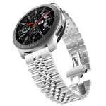 สายนาฬิกาเหล็กแบบลูกปัดห้าเม็ด สำหรับเปลี่ยน 20mm สำหรับ Samsung Galaxy Watch 3 41mm, 22mm สำหรับ Samsung Galaxy Watch 3 45mm, 20mm สำหรับ Amazfit GTR 2 / Amazfit GTR 47mm, 22mm สำหรับ Amazfit GTR 42mm, 20mm สำหรับ Huawei Watch GT 2 42mm