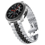 สายนาฬิกาเหล็กแบบลูกปัดห้าเม็ด สำหรับเปลี่ยน 20mm สำหรับ Samsung Galaxy Watch 3 41mm, 22mm สำหรับ Samsung Galaxy Watch 3 45mm, 20mm สำหรับ Amazfit GTR 2 / Amazfit GTR 47mm, 22mm สำหรับ Amazfit GTR 42mm, 20mm สำหรับ Huawei Watch GT 2 42mm