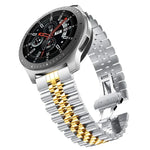 สายนาฬิกาเหล็กแบบลูกปัดห้าเม็ด สำหรับเปลี่ยน 20mm สำหรับ Samsung Galaxy Watch 3 41mm, 22mm สำหรับ Samsung Galaxy Watch 3 45mm, 20mm สำหรับ Amazfit GTR 2 / Amazfit GTR 47mm, 22mm สำหรับ Amazfit GTR 42mm, 20mm สำหรับ Huawei Watch GT 2 42mm