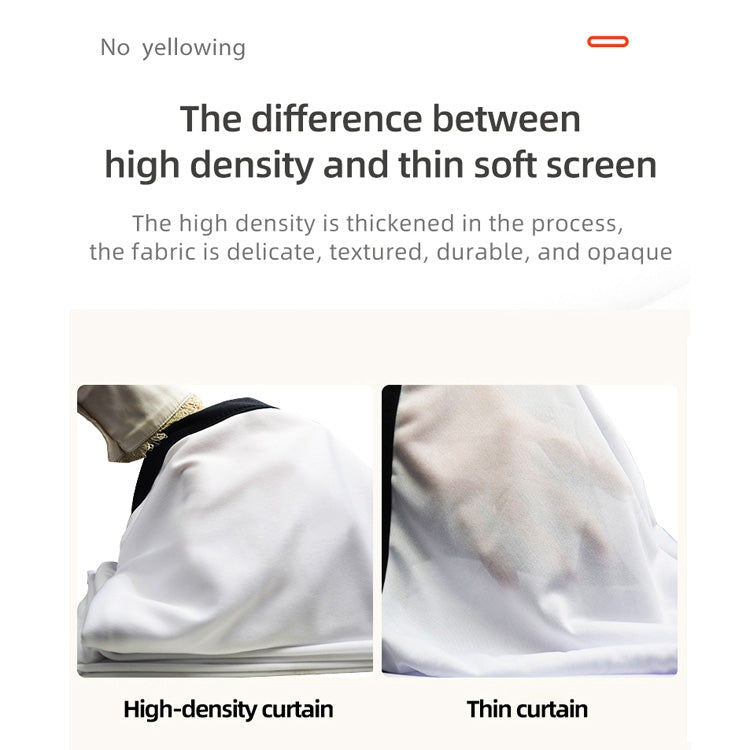 ผ้าฉากโปรเจคเตอร์พับได้แบบโพลีเอสเตอร์ความหนาแน่นสูง ขนาด 60 นิ้ว (16:9) พื้นที่ฉายภาพ 132x75 ซม.