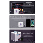 โปรเจคเตอร์พกพา LED Q2 ความละเอียด 1080P สำหรับเด็ก พร้อมปลั๊ก EU, US, UK, AU