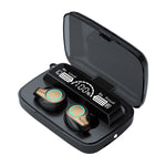 M18 หูฟังบลูทูธ 5.1 พร้อมจอแสดงผล LED กันน้ำแบบไร้สาย พร้อมกล่องชาร์จ, M18