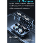 M18 หูฟังบลูทูธ 5.1 พร้อมจอแสดงผล LED กันน้ำแบบไร้สาย พร้อมกล่องชาร์จ, M18