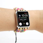 สายรัดลูกปัดเซรามิกนุ่มสไตล์โบฮีเมียน สำหรับ Apple Series 6 & SE & 5 & 4 44mm / 3 & 2 & 1 42mm, สำหรับ Apple Series 7 45mm / 6 & SE & 5 & 4 44mm / 3 & 2 & 1 42mm
