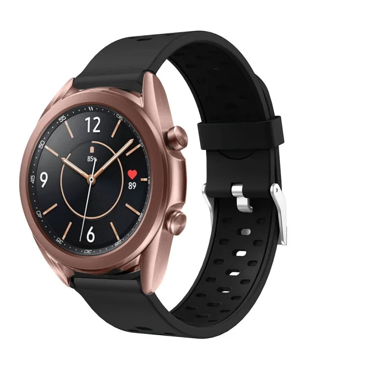 สำหรับ Samsung Galaxy Watch 3 41mm สายซิลิโคนแบบรูสามแถวสำหรับเปลี่ยน สำหรับ Samsung Galaxy Watch 3 41mm
