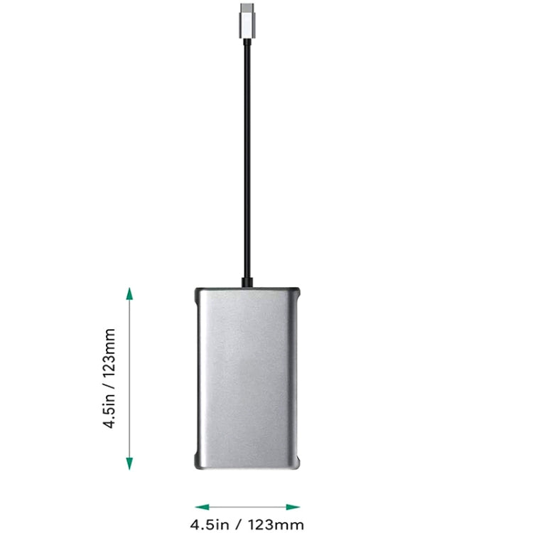 แท่นเชื่อมต่อ 12-in-1 HDMI x2 + USB3.0 + USB2.0 + ชาร์จ PD + VGA + RJ45 + แจ็ค 3.5 มม. + TF/SD x2 Type-C / USB-C