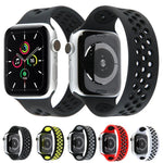 สายรัดนาฬิกาซิลิโคนยืดหยุ่น สำหรับ Apple Watch Series 6 & SE & 5 & 4 40mm / 3 & 2 & 1 38mm, 135mm (ดำ เหลือง), 135mm (ดำ เทา), 150mm (แดง ดำ)