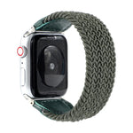 สายรัดนาฬิกาถักไนลอน + หนัง สำหรับ Apple Watch Series 6 & SE & 5 & 4 44mm / 3 & 2 & 1 42mm, S, M, L