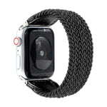 สายรัดนาฬิกาถักไนลอน + หนัง สำหรับ Apple Watch Series 6 & SE & 5 & 4 44mm / 3 & 2 & 1 42mm, S, M, L