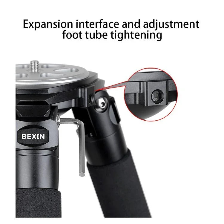 BEXIN ST424C ขาตั้งกล้องคาร์บอนไฟเบอร์แข็งแรงสำหรับกล้องวิดีโอขนาดใหญ่, ท่อสูงสุด: 40 มม., ST424C