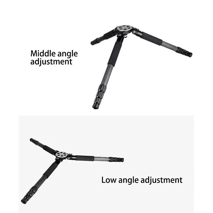 BEXIN ST424C ขาตั้งกล้องคาร์บอนไฟเบอร์แข็งแรงสำหรับกล้องวิดีโอขนาดใหญ่, ท่อสูงสุด: 40 มม., ST424C