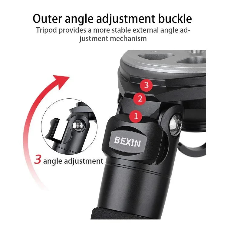 BEXIN ST424C ขาตั้งกล้องคาร์บอนไฟเบอร์แข็งแรงสำหรับกล้องวิดีโอขนาดใหญ่, ท่อสูงสุด: 40 มม., ST424C