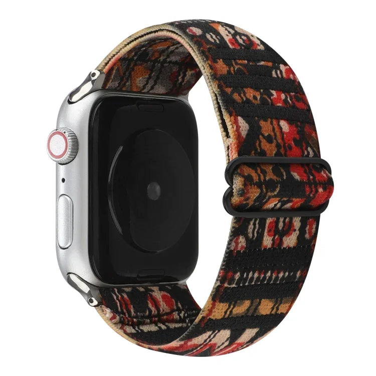สายรัดข้อมือสไตล์ชาติพันธุ์แบบหัวเข็มขัด สำหรับ Apple Watch Series 6 & SE & 5 & 4 40mm / 3 & 2 & 1 38mm, สำหรับ Apple Watch Series 7 41mm / 6 & SE & 5 & 4 40mm / 3 & 2 & 1 38mm