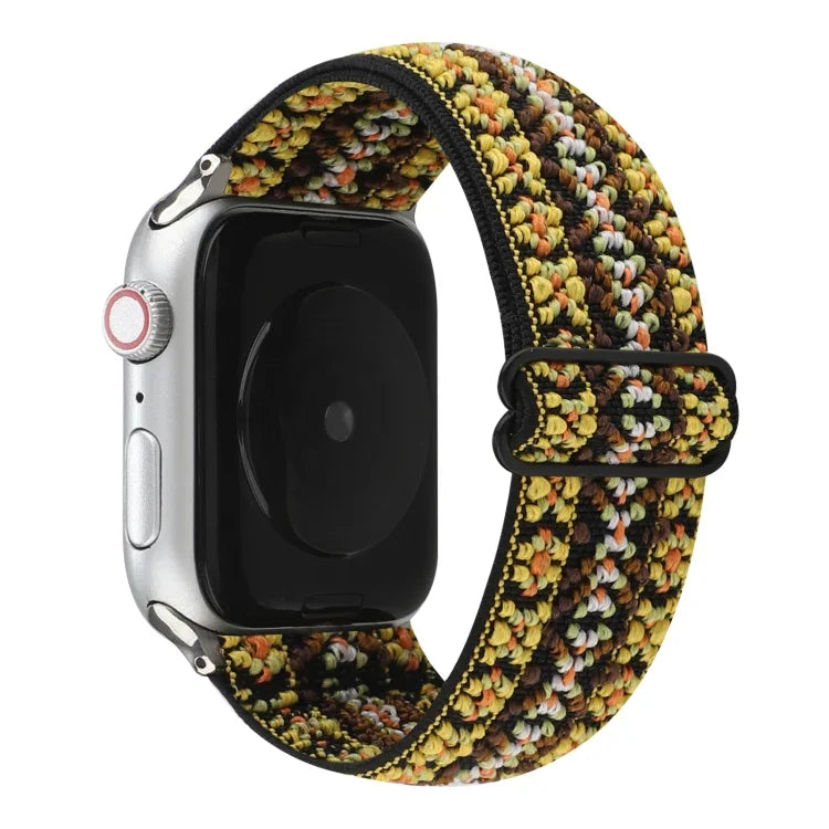 สายรัดข้อมือสไตล์ชาติพันธุ์แบบหัวเข็มขัด สำหรับ Apple Watch Series 6 & SE & 5 & 4 40mm / 3 & 2 & 1 38mm, สำหรับ Apple Watch Series 7 41mm / 6 & SE & 5 & 4 40mm / 3 & 2 & 1 38mm
