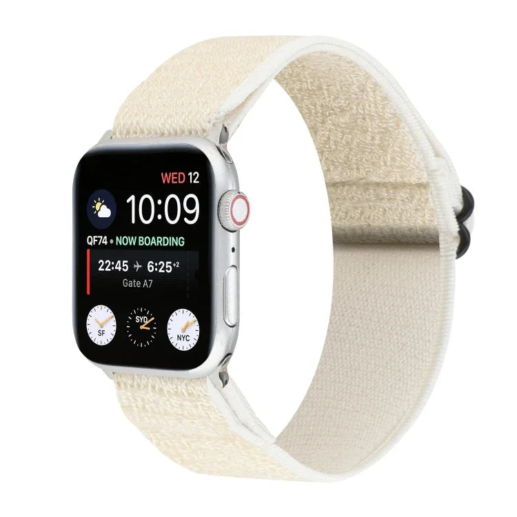 สายรัดข้อมือไนลอนสีพื้น สำหรับ Apple Watch Series 6 & SE & 5 & 4 44mm / 3 & 2 & 1 42mm, สำหรับ Apple Watch Series 7 45mm / 6 & SE & 5 & 4 44mm / 3 & 2 & 1 42mm