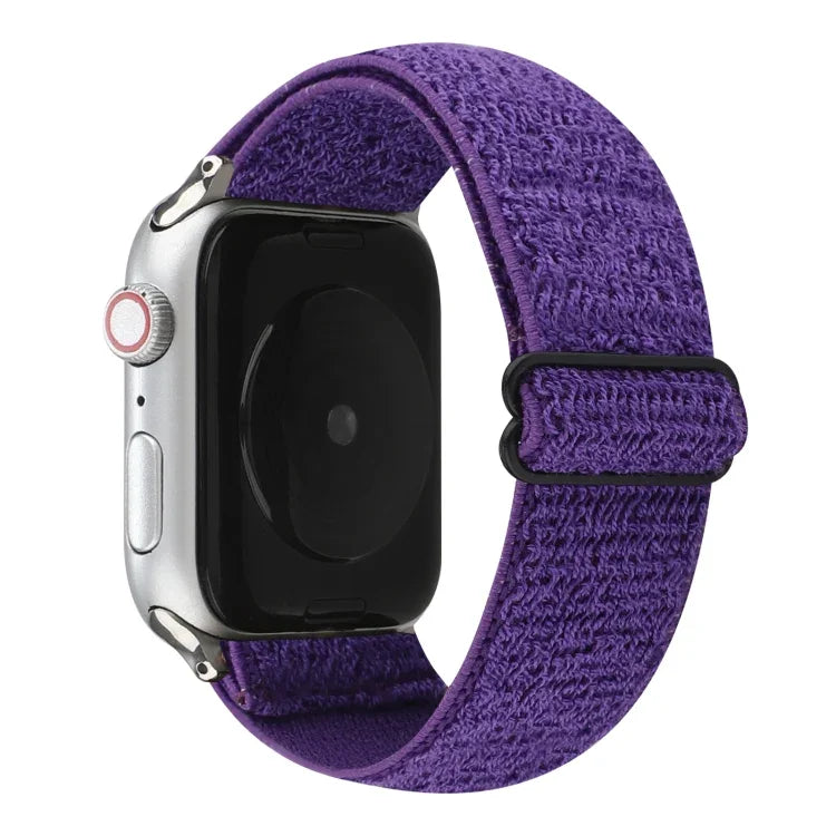 สายรัดข้อมือไนลอนสีพื้น สำหรับ Apple Watch Series 6 & SE & 5 & 4 44mm / 3 & 2 & 1 42mm, สำหรับ Apple Watch Series 7 45mm / 6 & SE & 5 & 4 44mm / 3 & 2 & 1 42mm