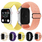 สายรัดข้อมือไนลอนสีพื้น สำหรับ Apple Watch Series 6 & SE & 5 & 4 44mm / 3 & 2 & 1 42mm, สำหรับ Apple Watch Series 7 45mm / 6 & SE & 5 & 4 44mm / 3 & 2 & 1 42mm
