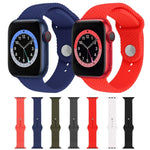 สายรัดข้อมือซิลิโคนลายทอแบบสแน็ป สำหรับ Apple Watch Series 6 & SE & 5 & 4 40mm / 3 & 2 & 1 38mm, สำหรับ Apple Watch Series 7 41mm / 6 & SE & 5 & 4 40mm / 3 & 2 & 1 38mm, สำหรับ Apple Watch Series 8&7 41mm / SE 2&6&SE&5&4 40mm / 3&2&1 38mm