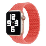 สายรัดนาฬิกาซิลิโคนลายทอแบบรอบเดียวสำหรับ Apple Watch Series 6 & SE & 5 & 4 40 มม. / 3 & 2 & 1 38 มม., S, M, L