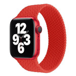 สายรัดนาฬิกาซิลิโคนลายทอแบบรอบเดียวสำหรับ Apple Watch Series 6 & SE & 5 & 4 40 มม. / 3 & 2 & 1 38 มม., S, M, L