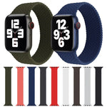 สายรัดนาฬิกาซิลิโคนลายทอแบบรอบเดียวสำหรับ Apple Watch Series 6 & SE & 5 & 4 44 มม. / 3 & 2 & 1 42 มม., S, M, L