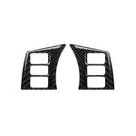 Car Carbon Fiber Steering Wheel Button Frame Decorative Sticker for Nissan 350z 2006-2009, Steering Wheel Button Frame