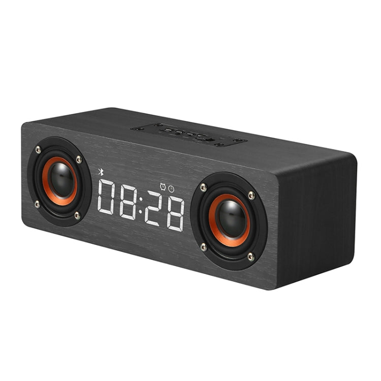 ลำโพงบลูทูธไม้ซับวูฟเฟอร์นาฬิกา M5C 4.2 รองรับการ์ด TF & AUX 3.5 มม. & วิทยุ FM