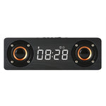 ลำโพงบลูทูธไม้ซับวูฟเฟอร์นาฬิกา M5C 4.2 รองรับการ์ด TF & AUX 3.5 มม. & วิทยุ FM