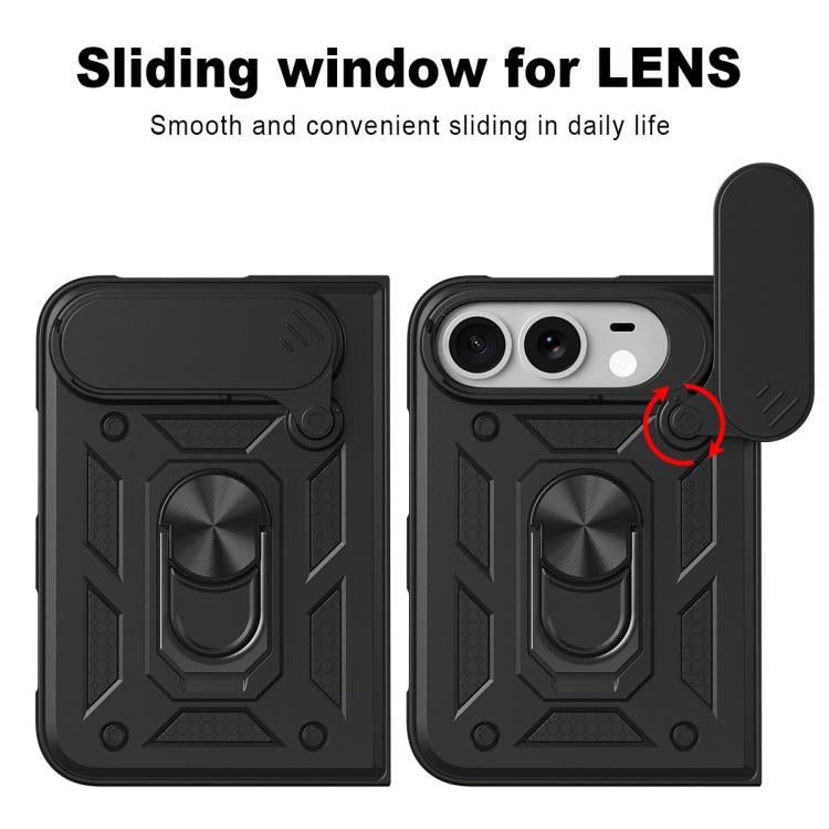 Sliding Camera Cover Design TPU+PC Phone Case, For iPhone Duo