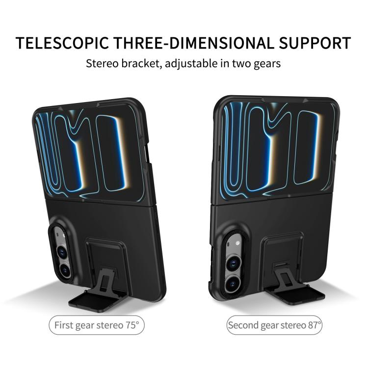 Three-dimensional Folding Holder PC Phone Case, For iPhone Duo