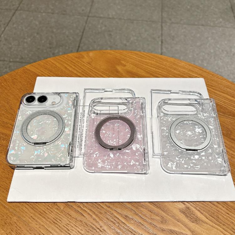 Axial Magnetic Shell Pattern Phone Case with 360 Holder, For iPhone Duo
