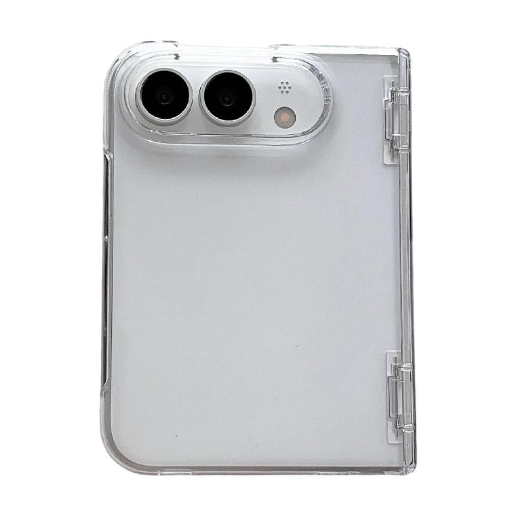 Clear Spring Hinge PC Phone Case, For iPhone Duo