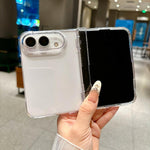 Clear Spring Hinge PC Phone Case, For iPhone Duo