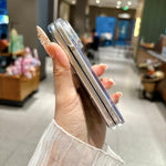 Clear Spring Hinge PC Phone Case, For iPhone Duo