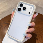 Silicone Frame Bumper Frosted Back Panel Phone Case, For iPhone 16
