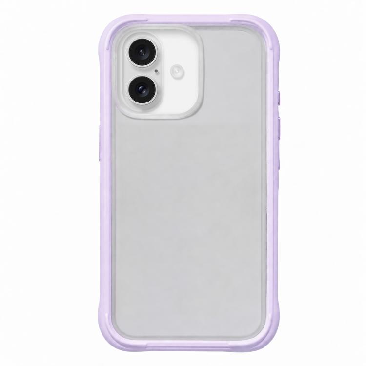 Silicone Frame Bumper Frosted Back Panel Phone Case, For iPhone 16