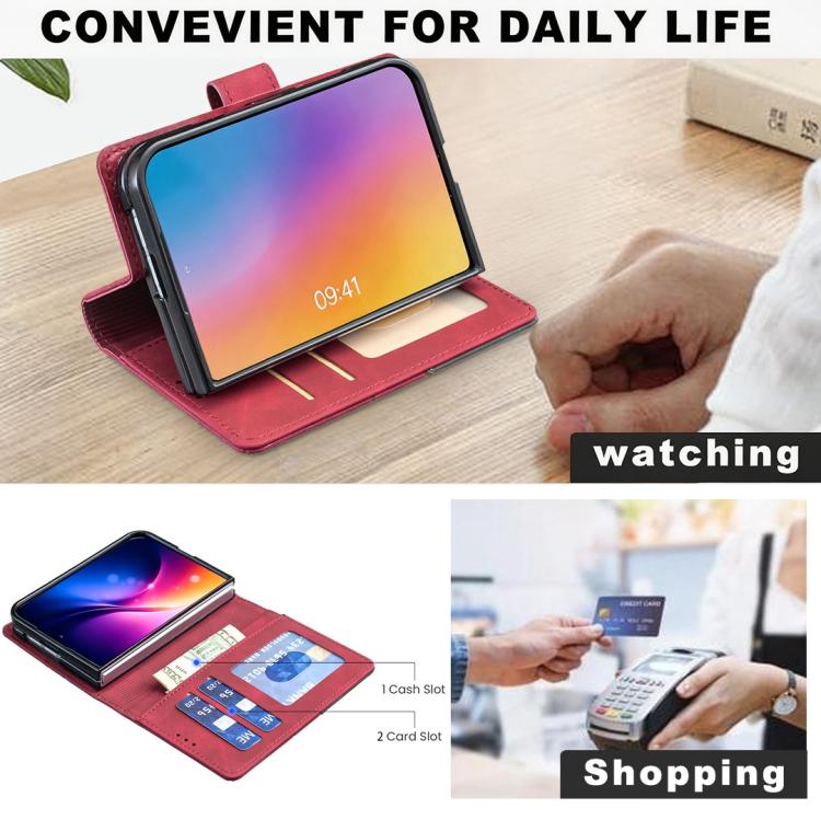 Magnetic Buckle Rhombus Texture Leather Phone Case, For iPhone Duo